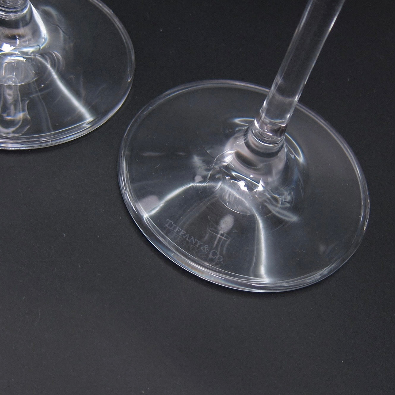 Tiffany Vintage Cadenza Crystal Wine Glasses Set of 2