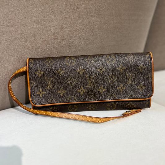 Louis Vuitton Vintage Classic Monogram Canvas Pochette Twin Shoulder Bag