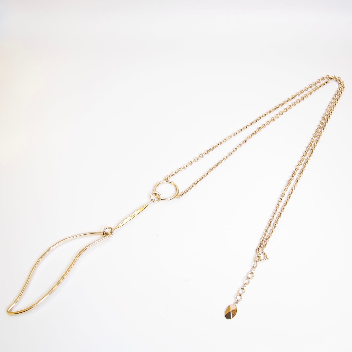 Christian Dior Vintage Stylish Golden Long Necklace
