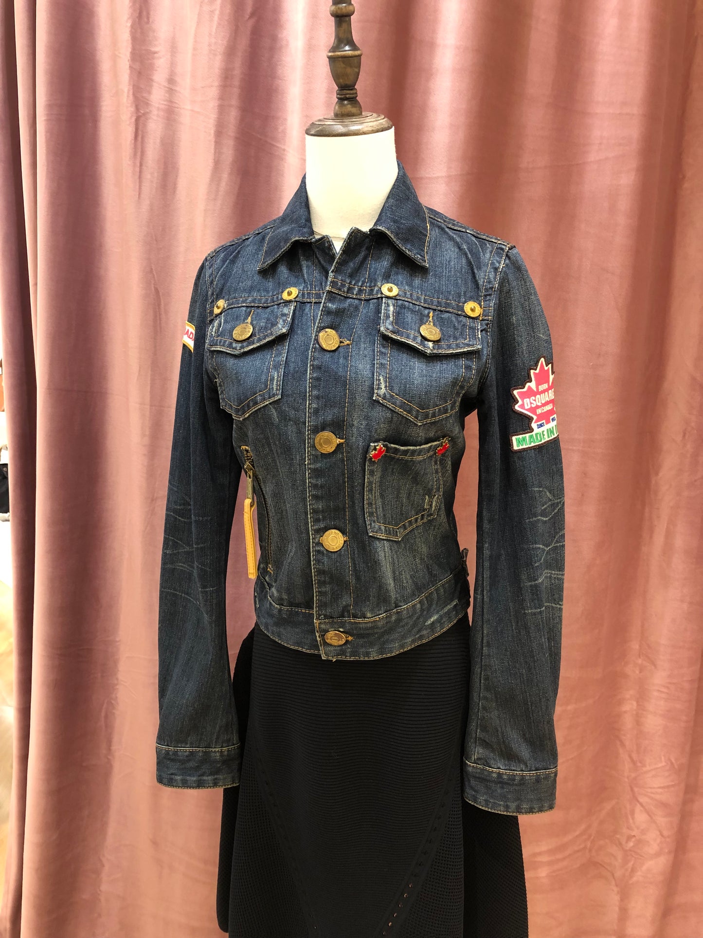 Dsquared2 Vintage Canada Patch Denim Jacket