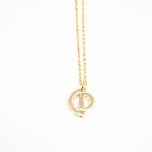 Christian Dior Vintage CD Logo Golden Necklace