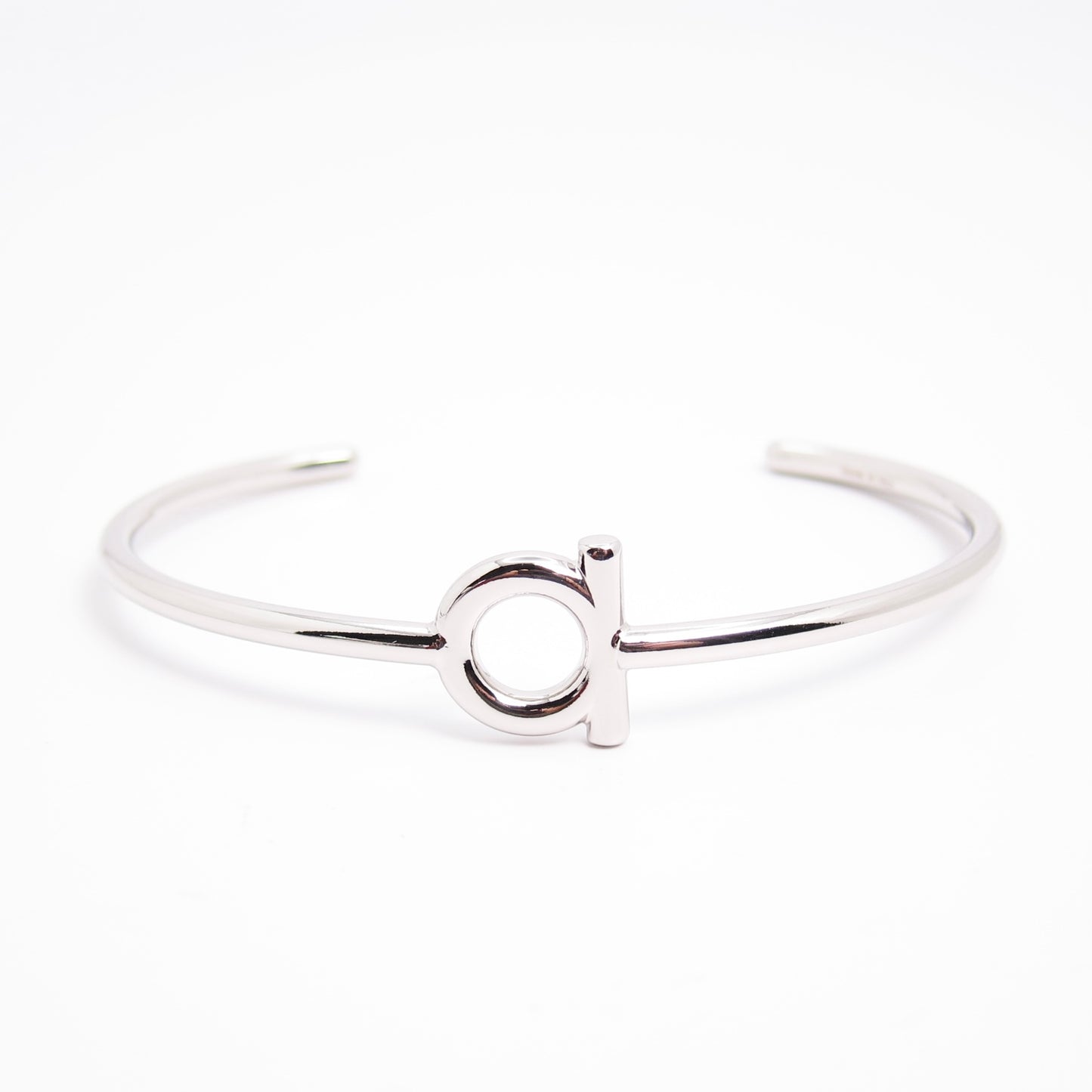 Ferragamo Vintage Gancini Silver Bangle