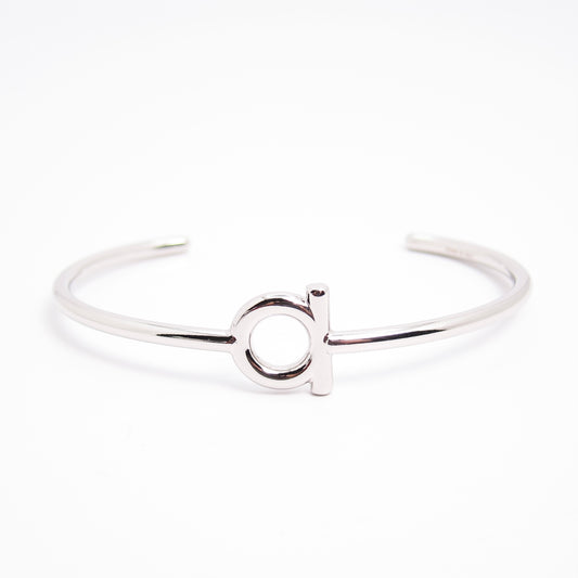 Ferragamo Vintage Gancini Silver Bangle