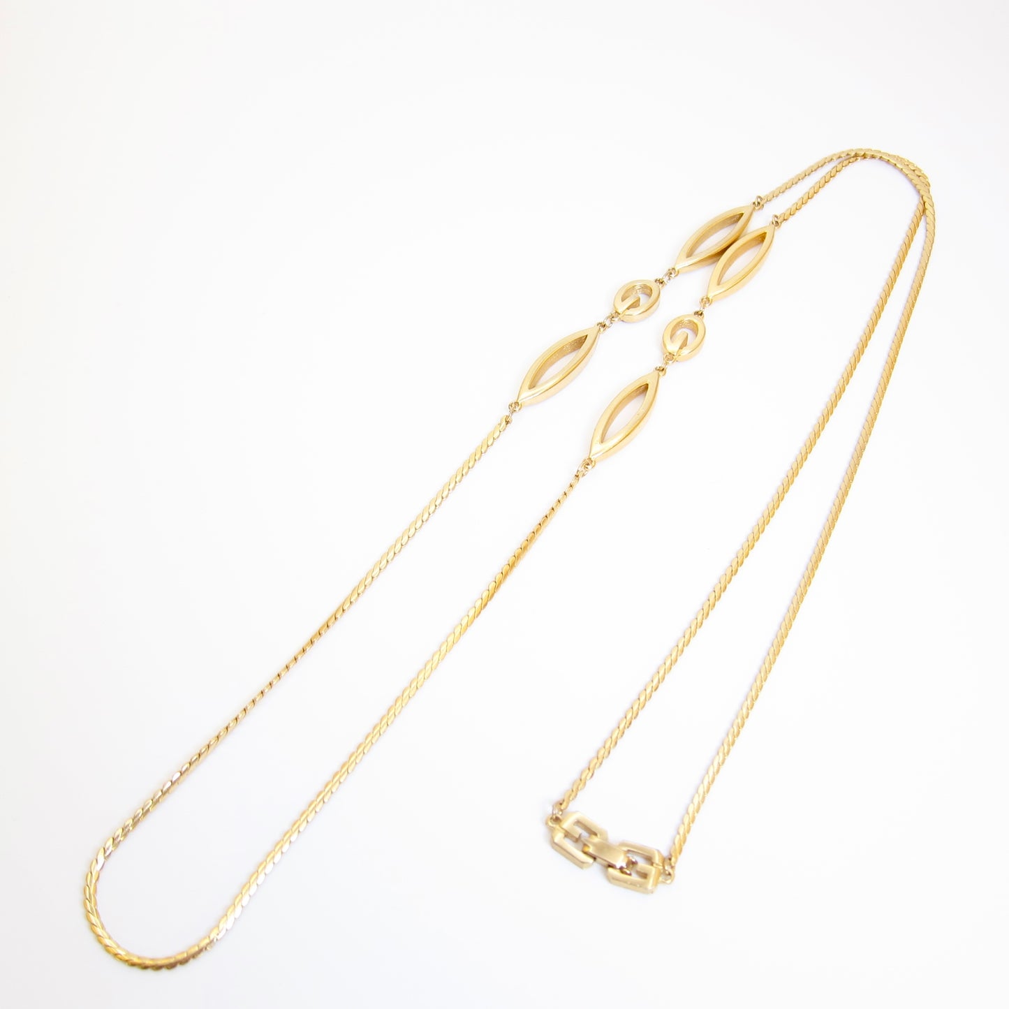 Givenchy Vintage G Logo Golden Long Necklace