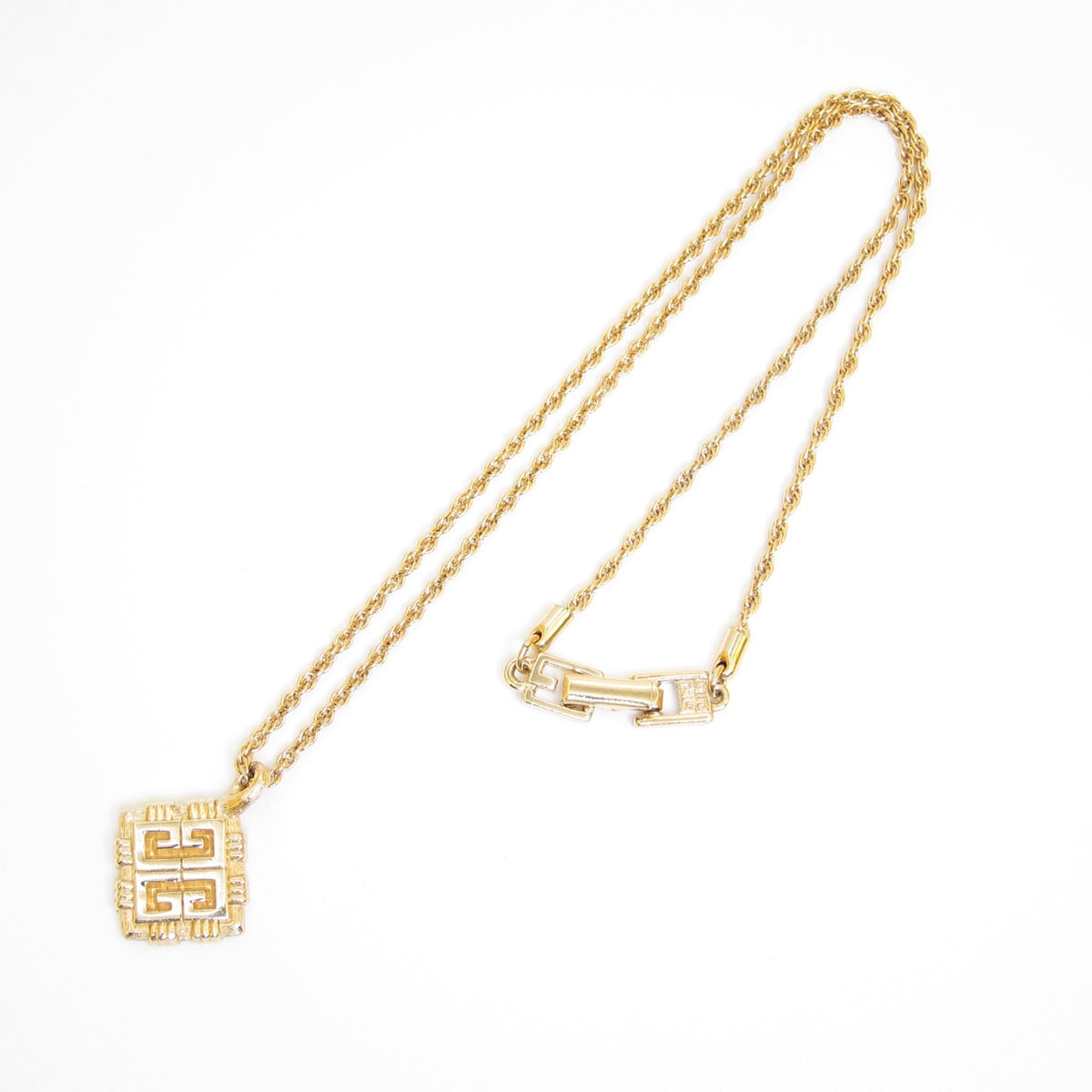 Givenchy Vintage 4G Diamond Pendant Necklace