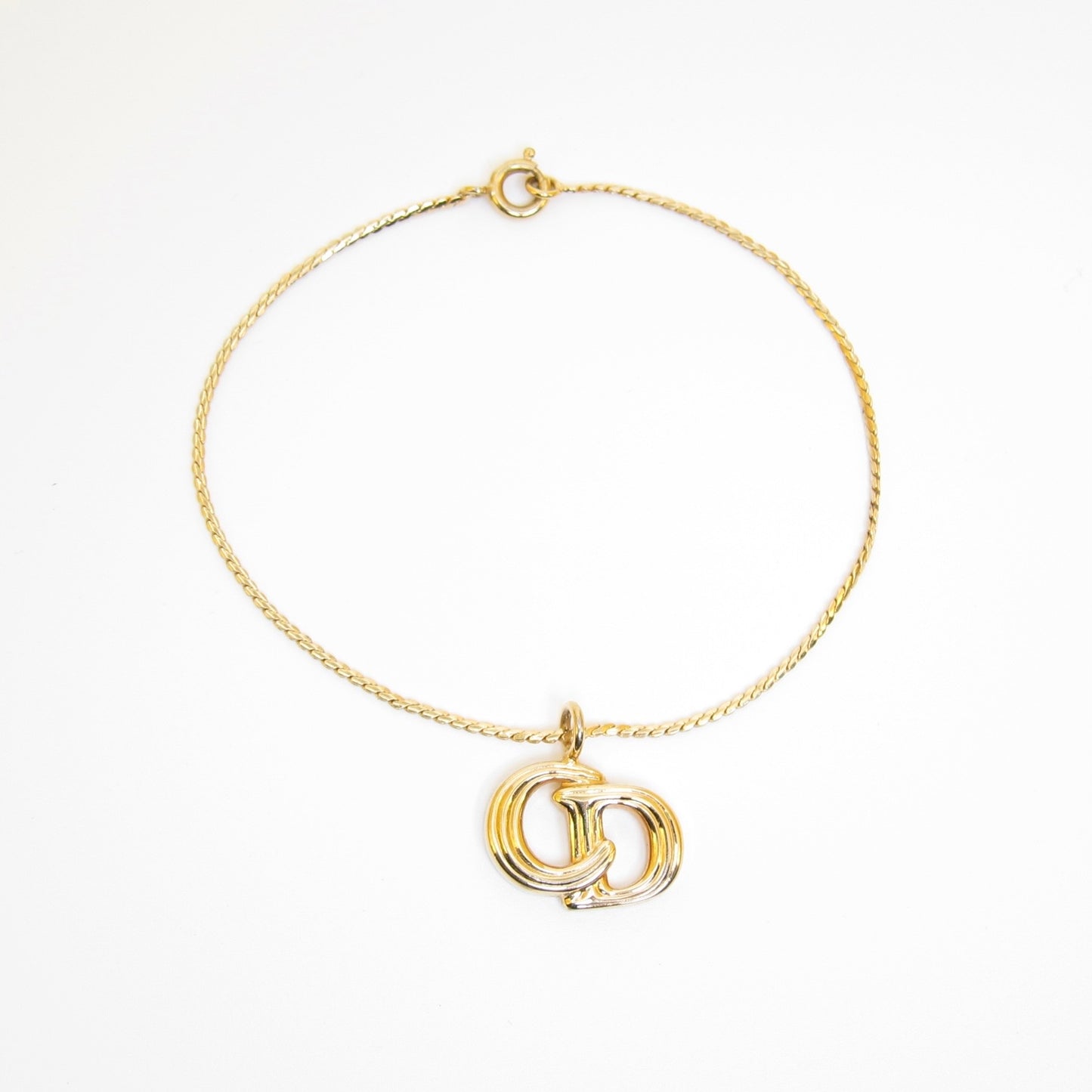 Christian Dior Vintage CD Charm Bracelet