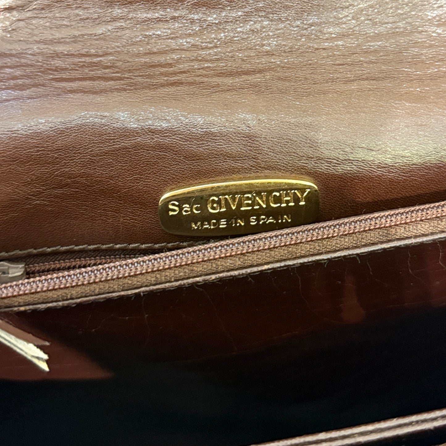 Givenchy 4G Golden Logo Brown Leather Shoulder Bag