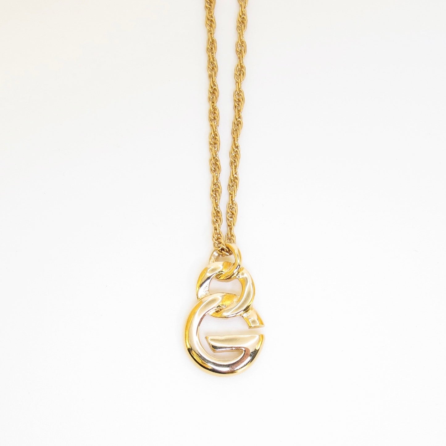 Givenchy Vintage Sculpted G Pendant Necklace