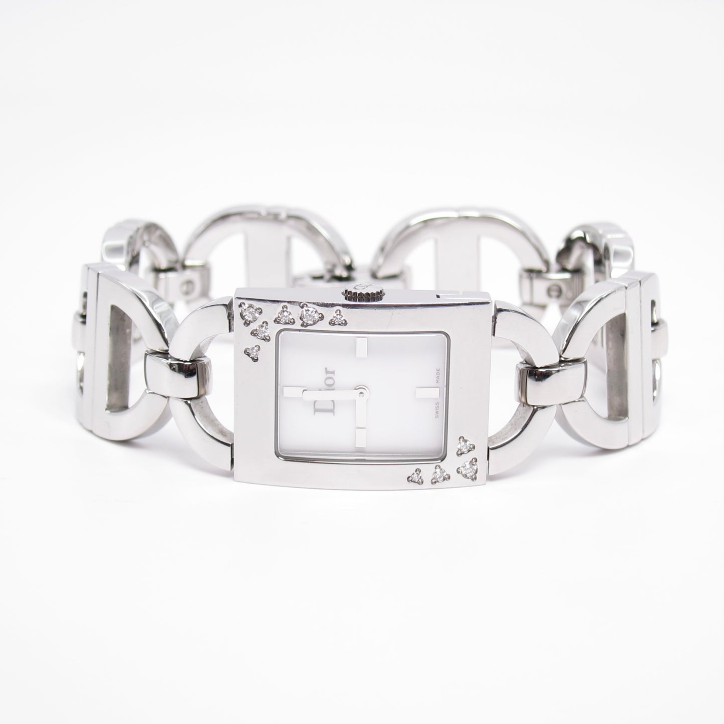 Christian Dior Vintage Malice Shell Pearl Face Diamond Watch
