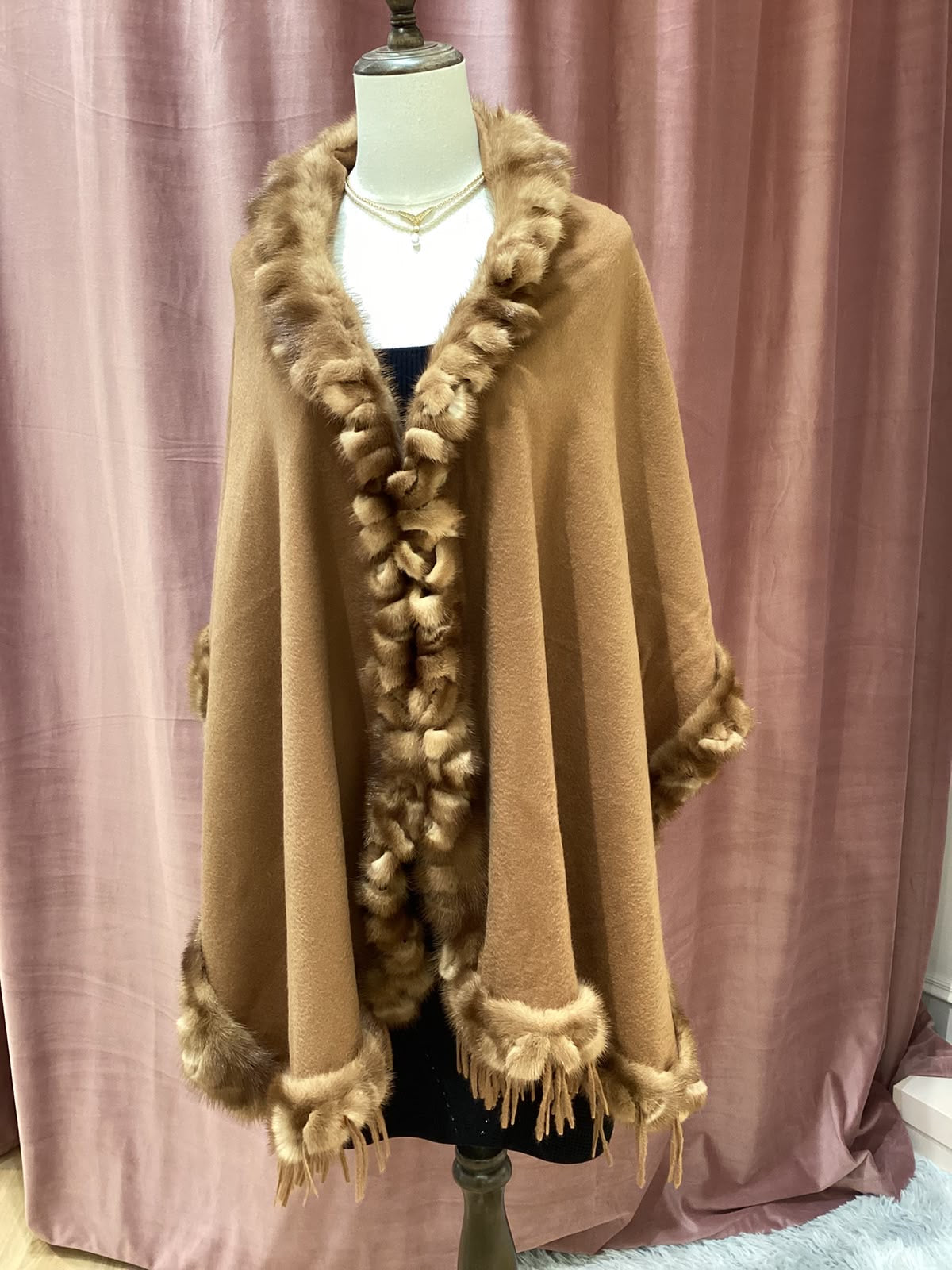 Fendi Vintage Camel Fur Shawl