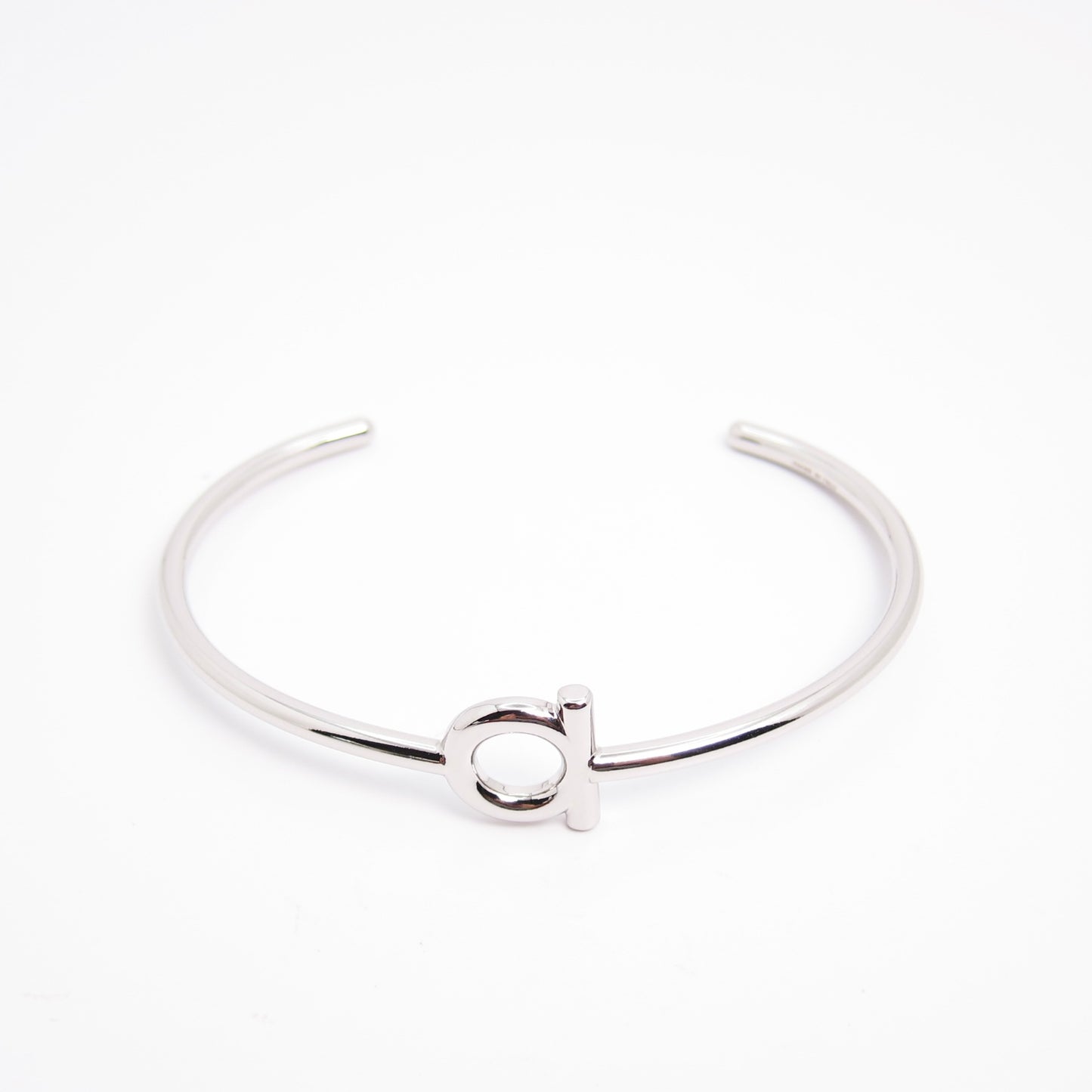 Ferragamo Vintage Gancini Silver Bangle