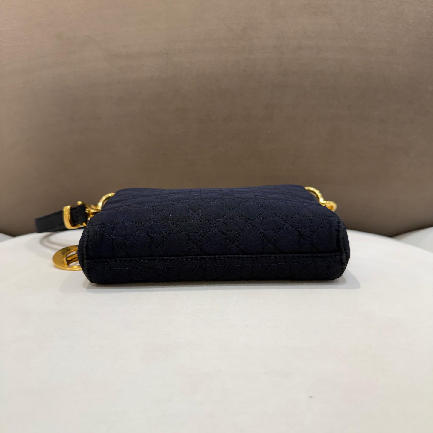 Christian Dior Vintage Lady Dior Cannage Black Shoulder Bag