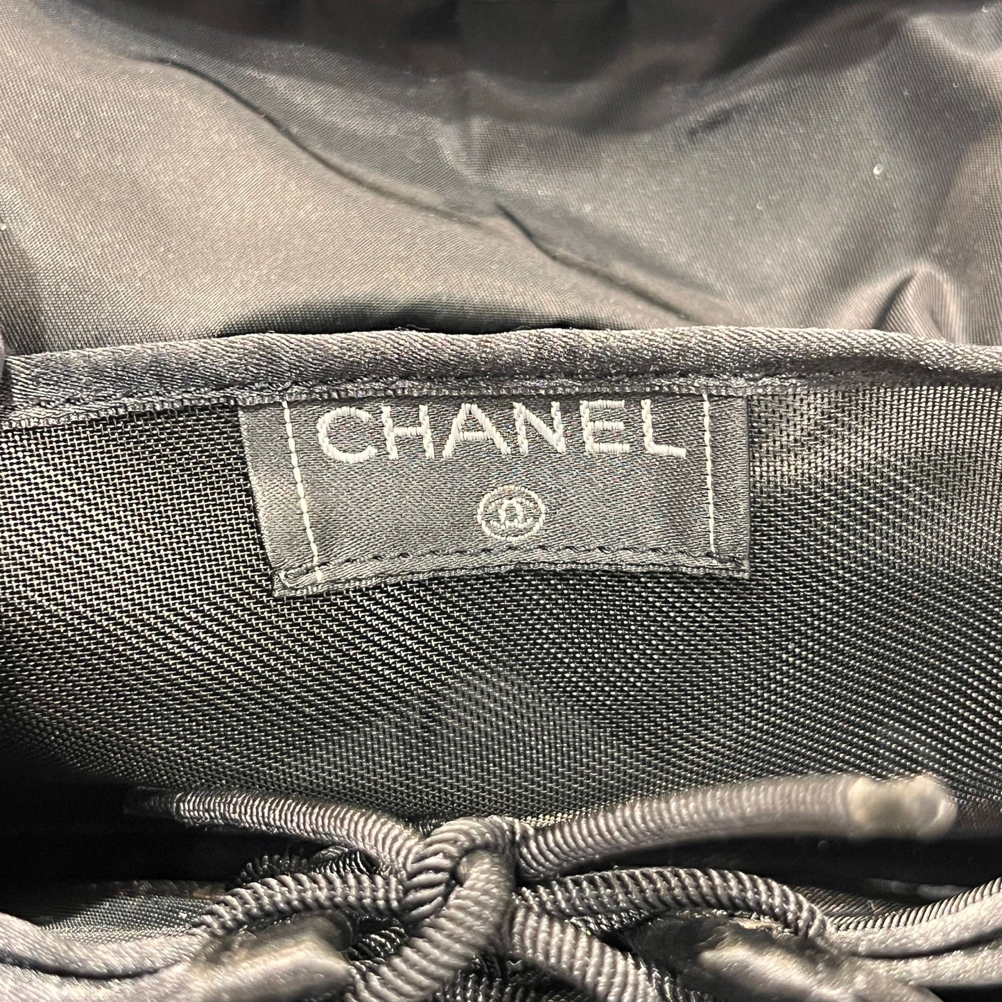 Chanel Vintage Black Hip Bag Sculptural Minimalist Design