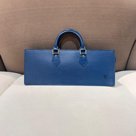 Louis Vuitton Vintage Epi Sac Triangle Toledo Blue Handbag