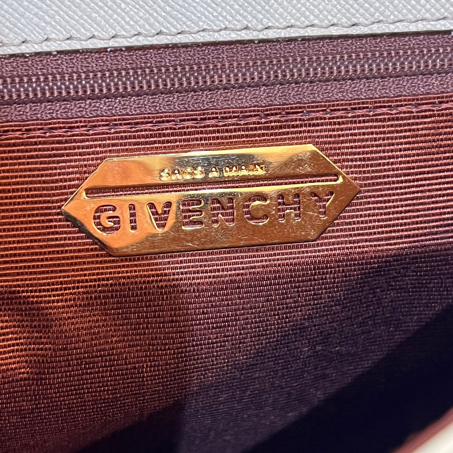 Givenchy Vintage Pastel Mint Green Leather Gold Medallion Shoulder Bag