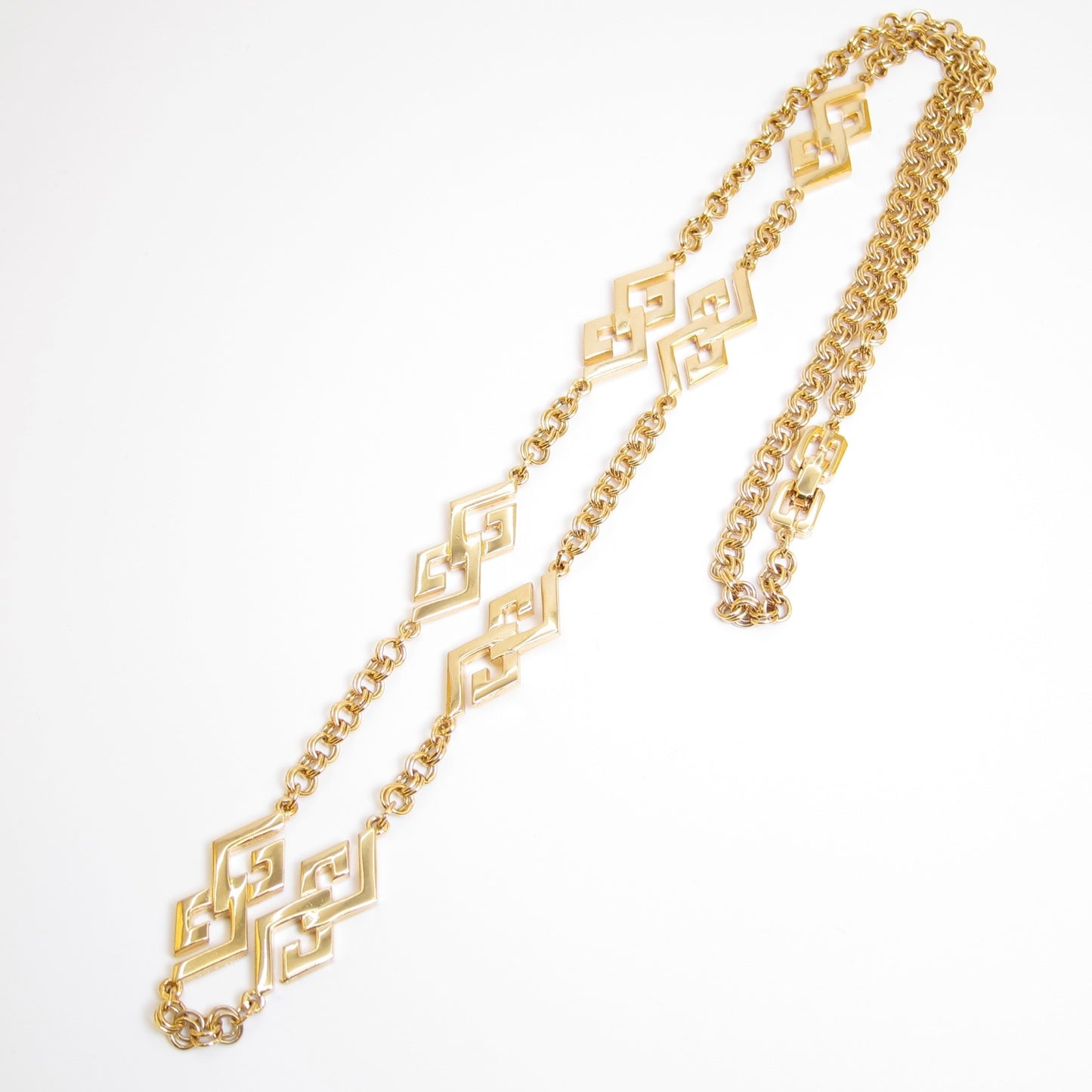 Givenchy Vintage GG Logo Golden Long Necklace