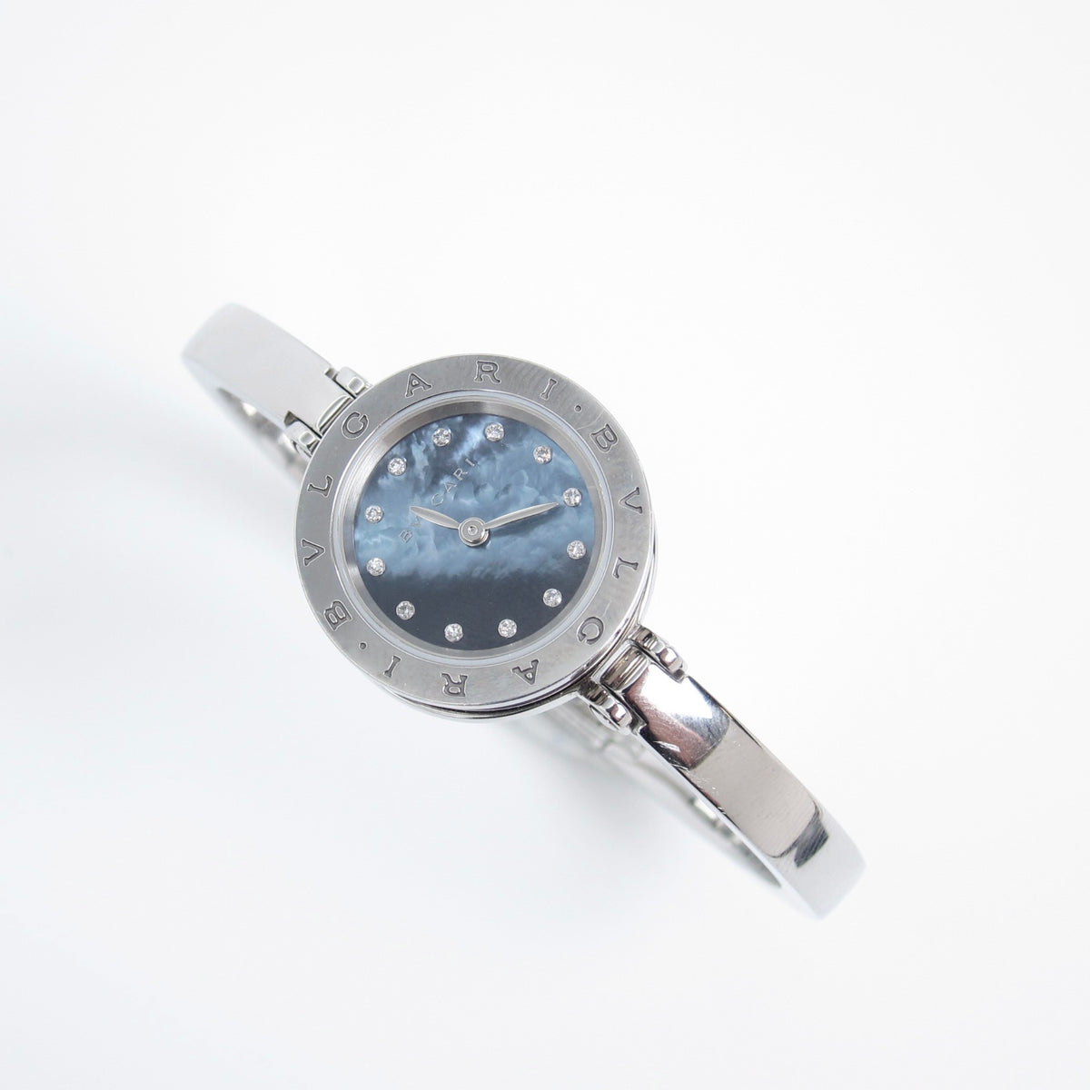 Bvlgari Vintage B.Zero 1 Black Shell Pearl with Diamond Dial Bangle Watch