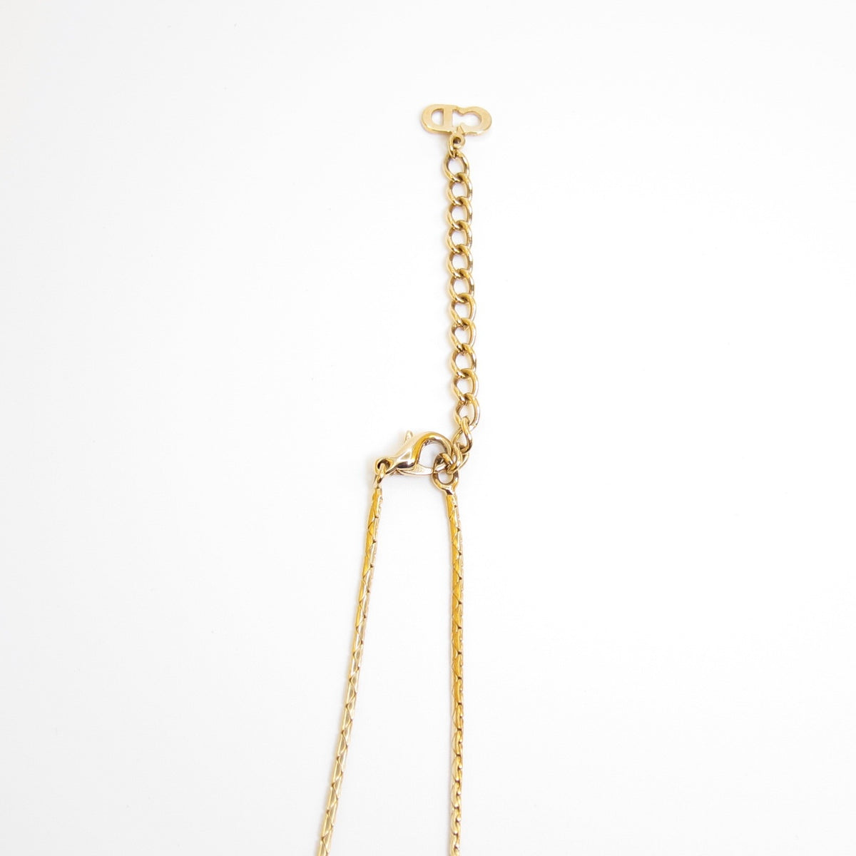 Christian Dior 中古閃石弧形金色頸鏈，42 厘米