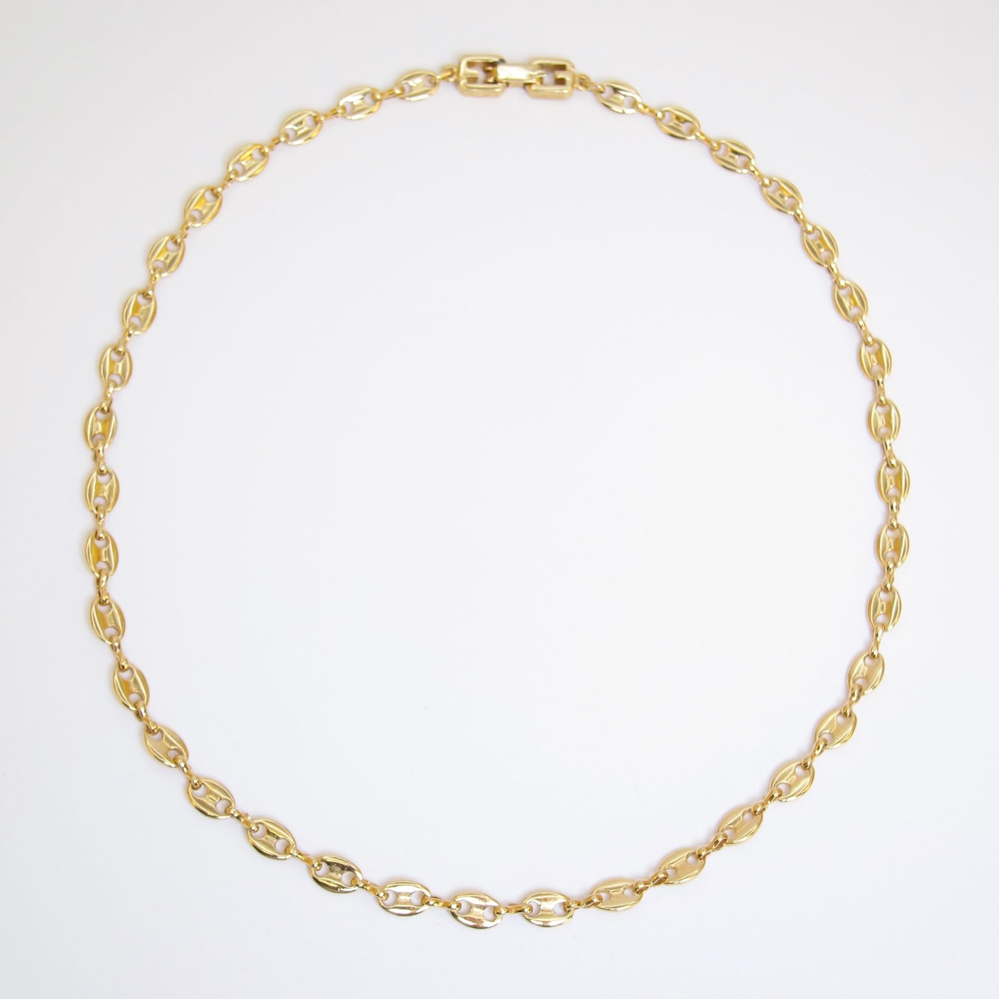 Givenchy Vintage Anchor Link Chain Golden Necklace