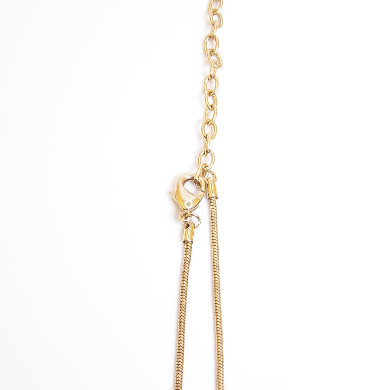 Givenchy Vintage 4G Logo Square Rhinestone Pendant Golden Necklace