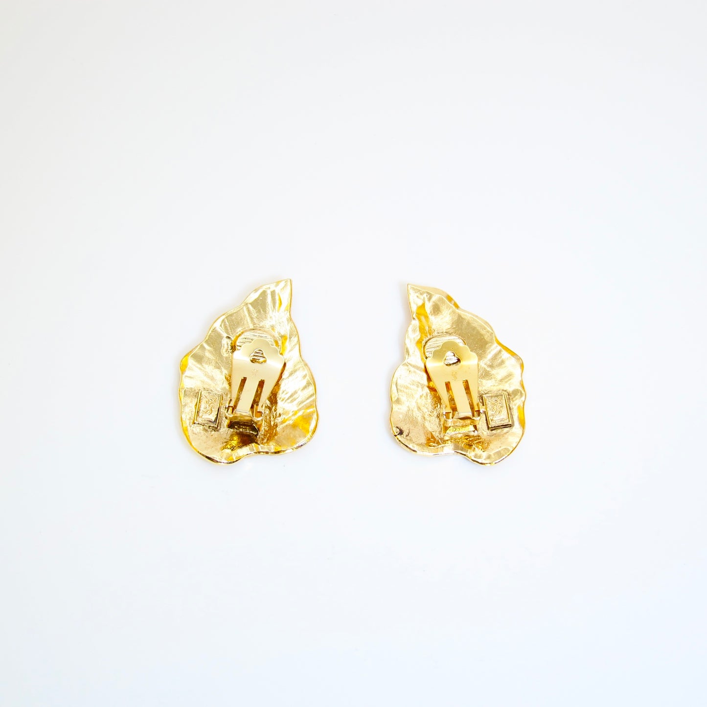 Yves Saint Laurent Vintage Stylish Golden Clip-on Earrings