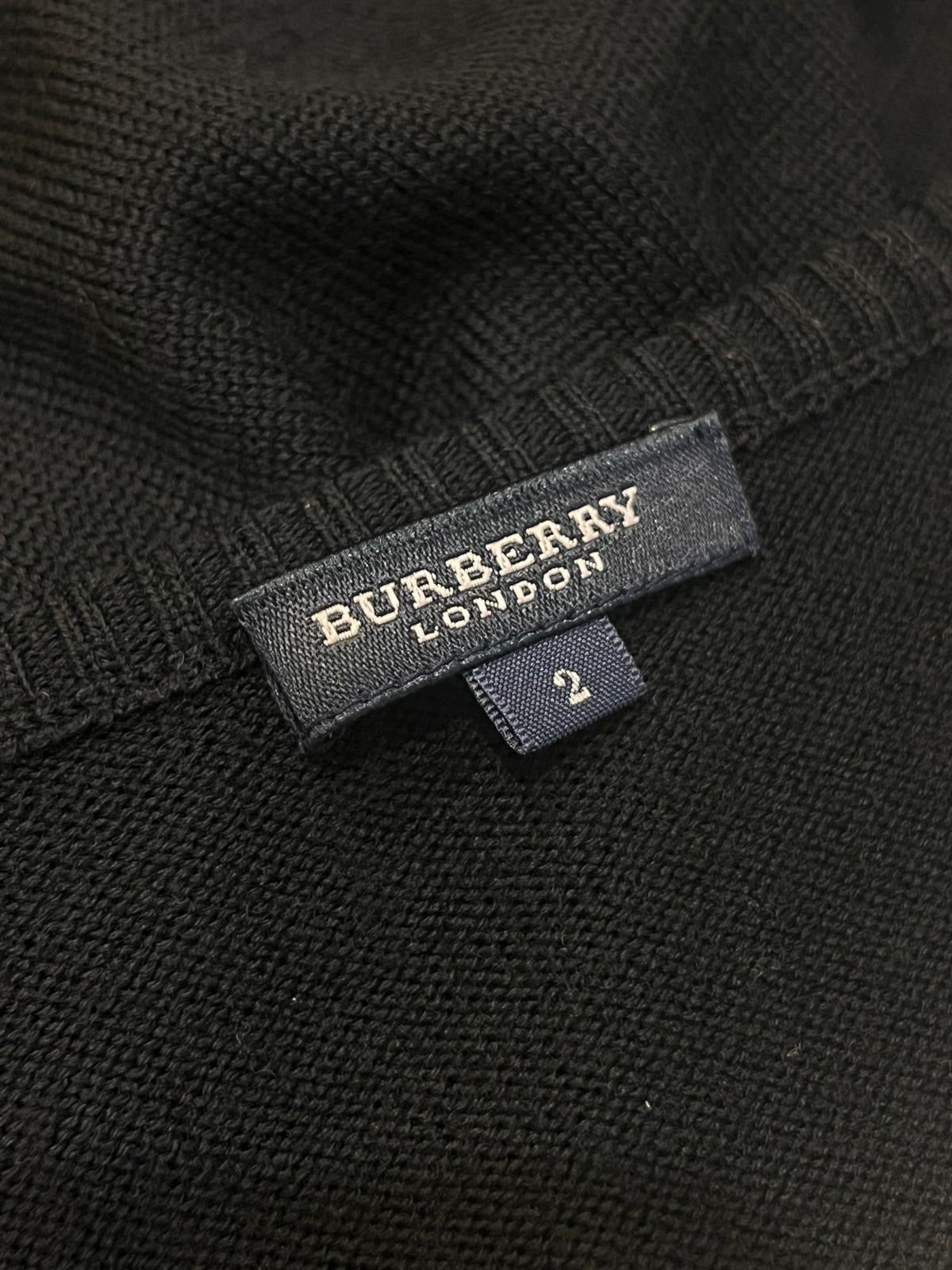 Burberry Vintage Black Wool Cardigan