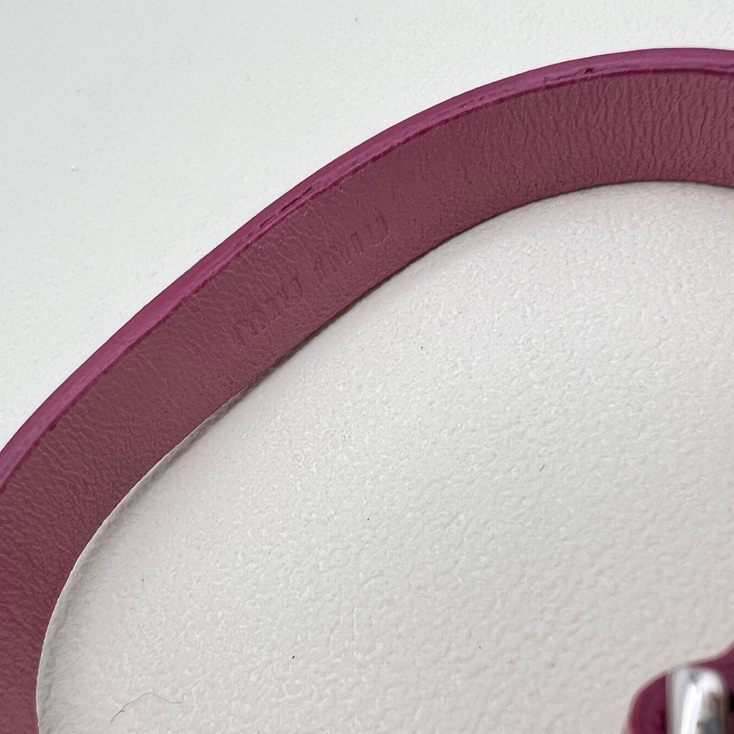 Miu Miu Vintage Pink Color Stone and Rosa Leather Bracelet