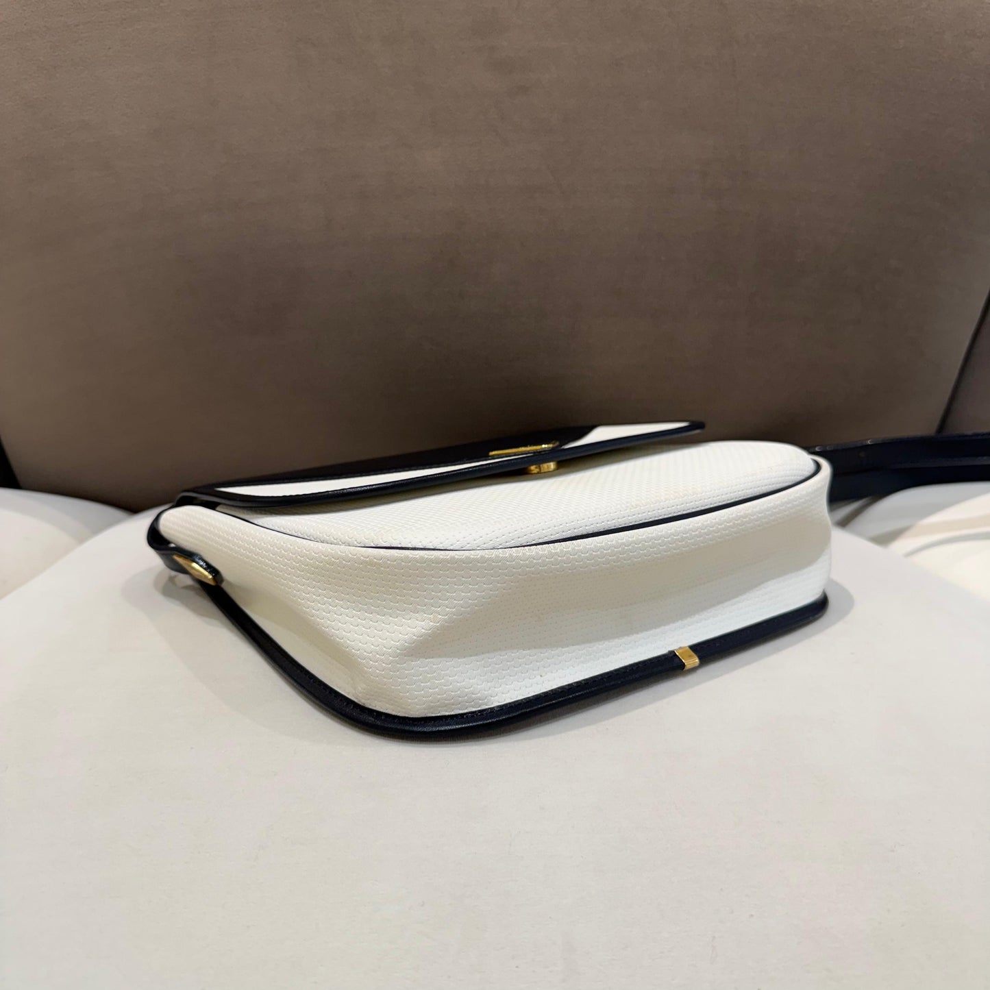 Yves Saint Laurent Vintage Cassandra Monochrome Shoulder Bag