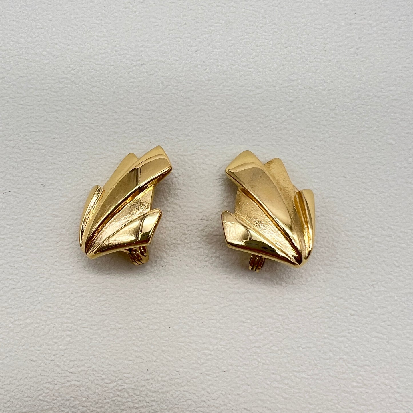 Monet Vintage Stylish Golden Clip-on Earrings