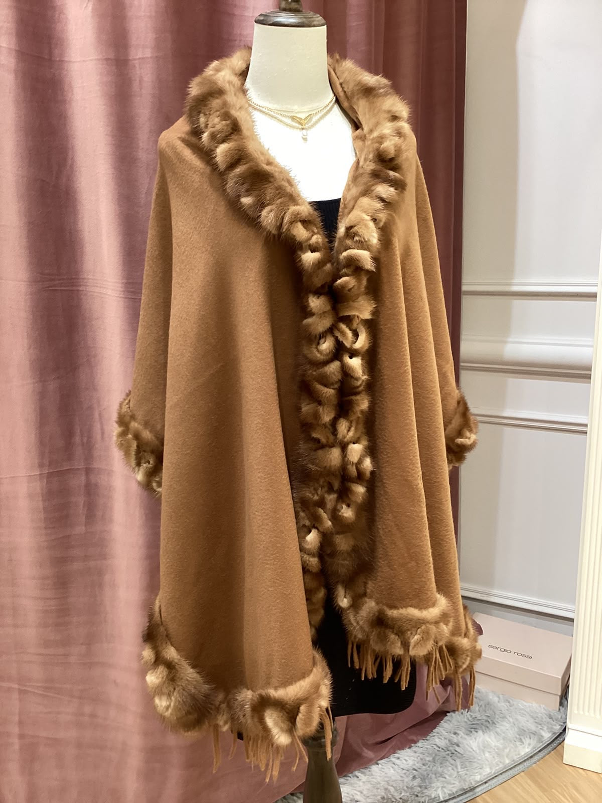 Fendi Vintage Camel Fur Shawl