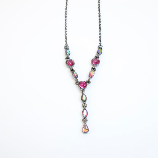 Givenchy Vintage Multi Color Stone Space Grey Necklace