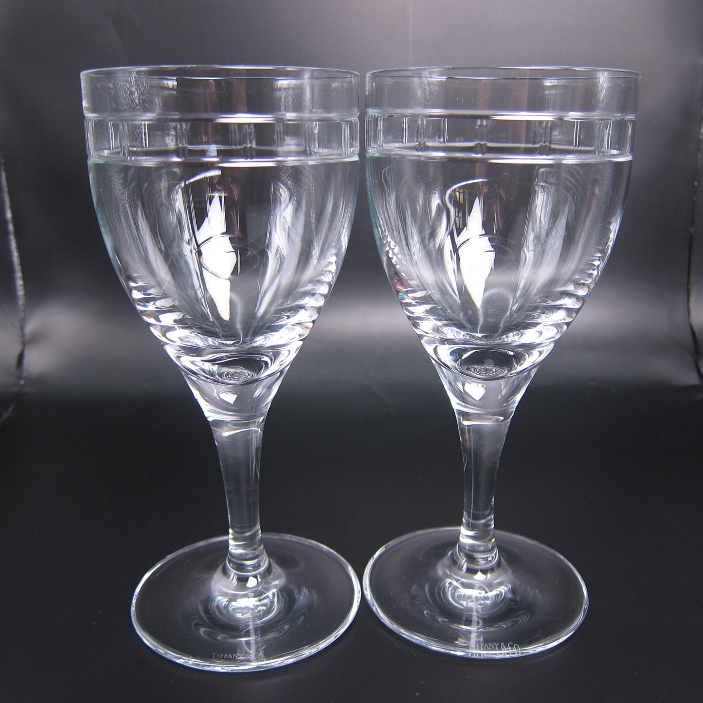 Tiffany Vintage Crystal Wine Glasses Set of 2