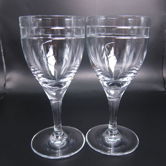 Tiffany Vintage Crystal Wine Glasses Set of 2