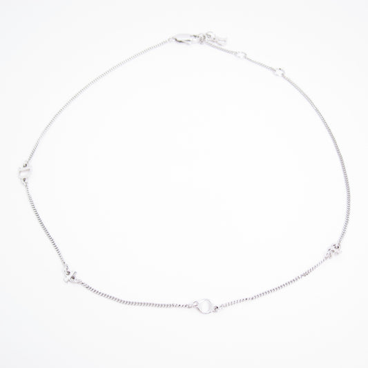 Christian Dior Vintage Dior Logo Silver Necklace