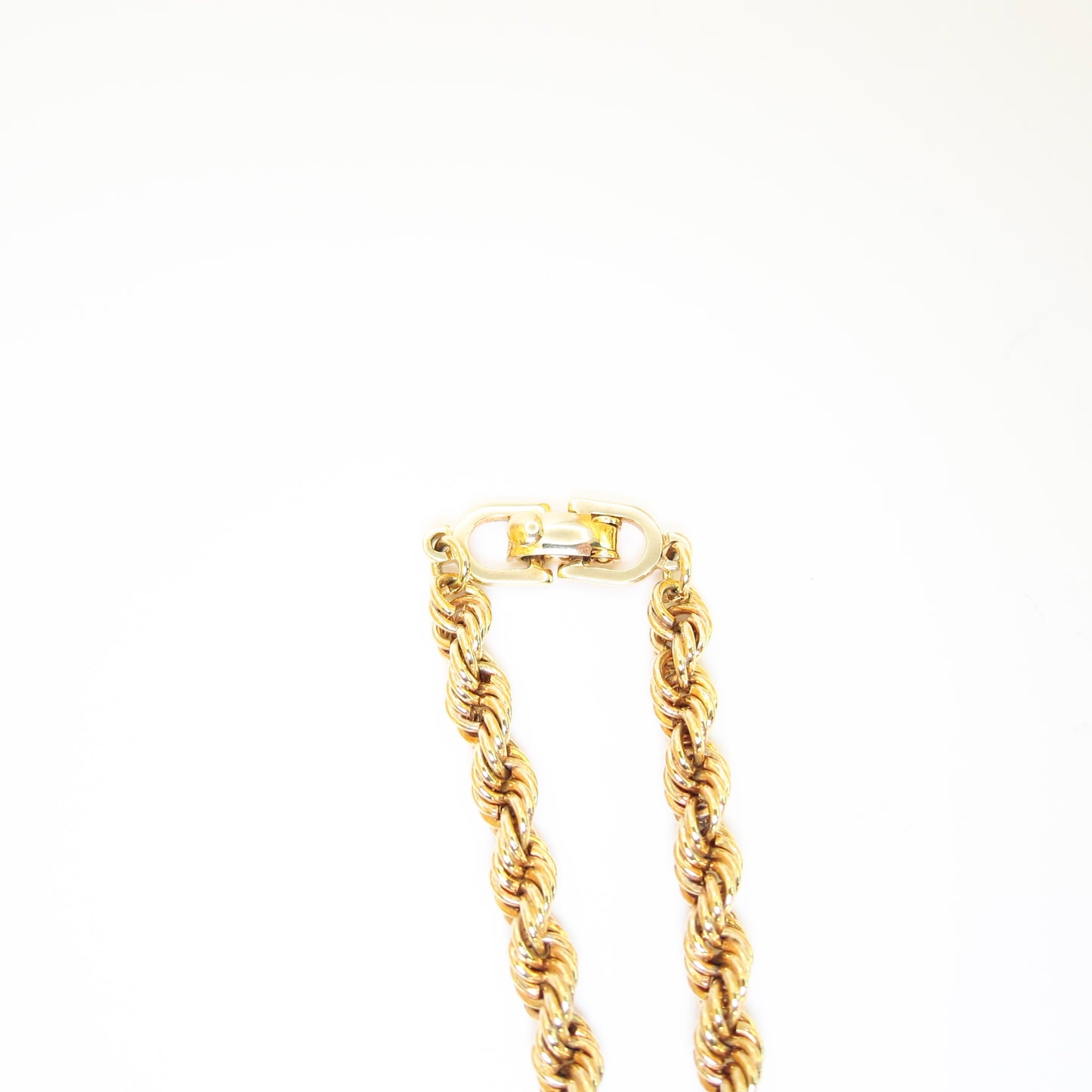 Christian Dior Vintage Twisted Golden Long Chain Necklace