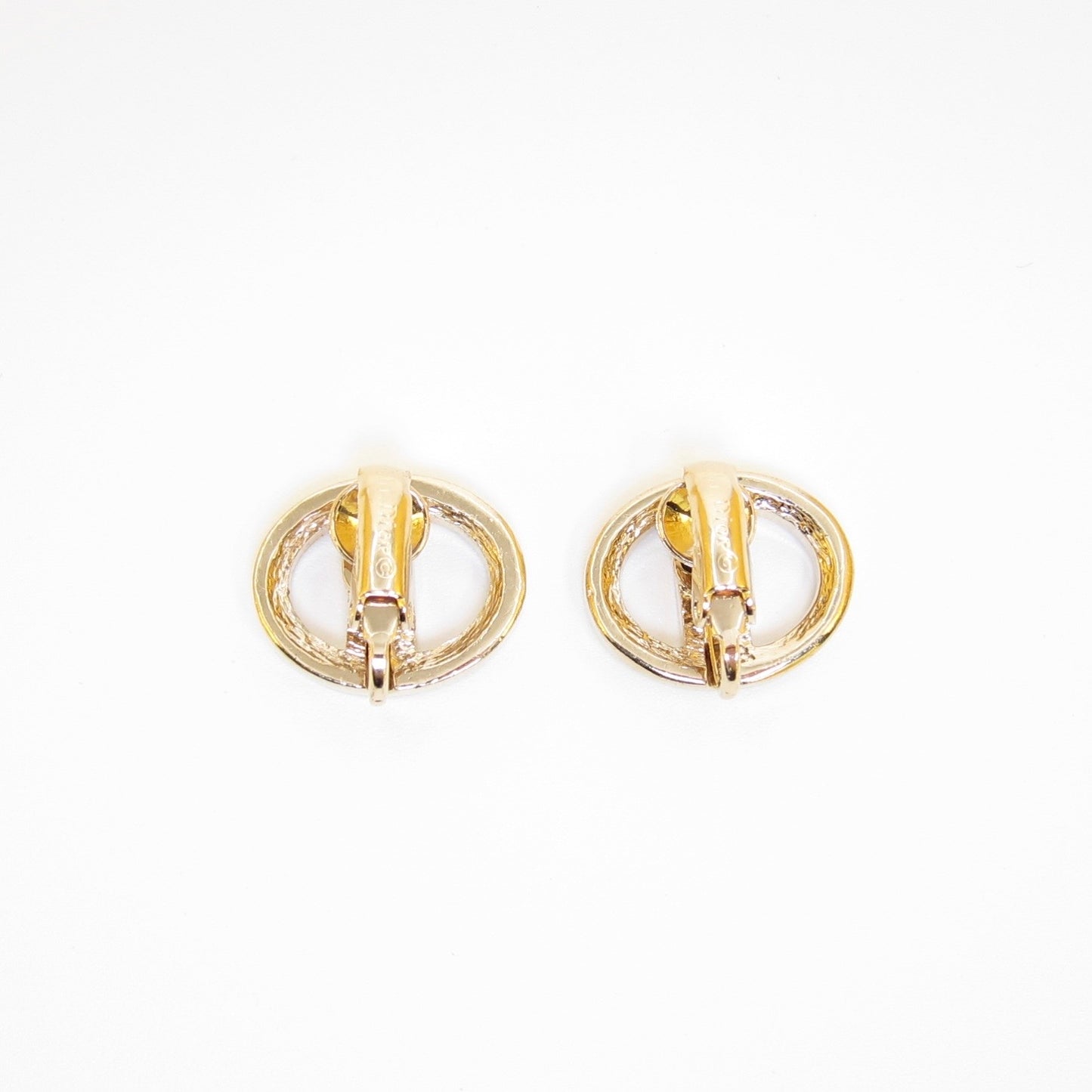 Christian Dior Vintage Minimal CD Clip Earrings