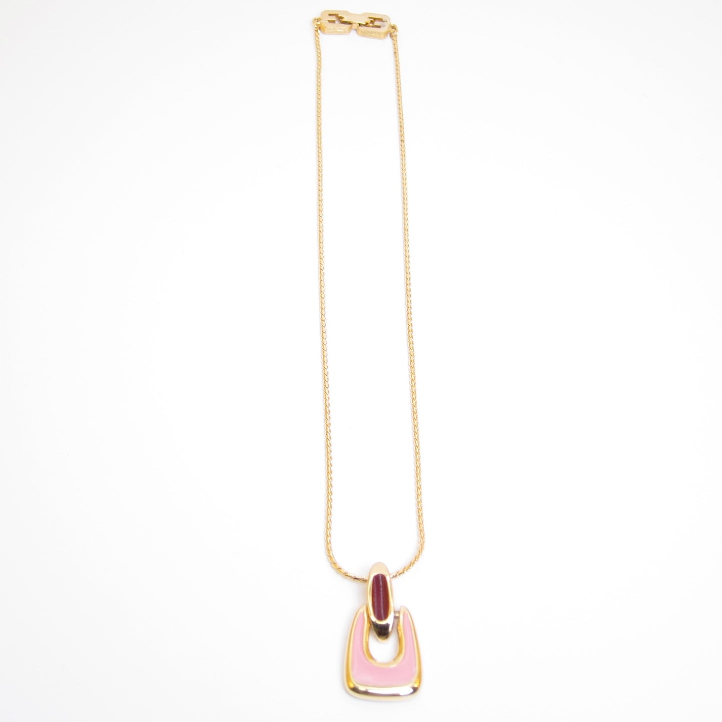 Givenchy Vintage Red and Pink Golden Necklace