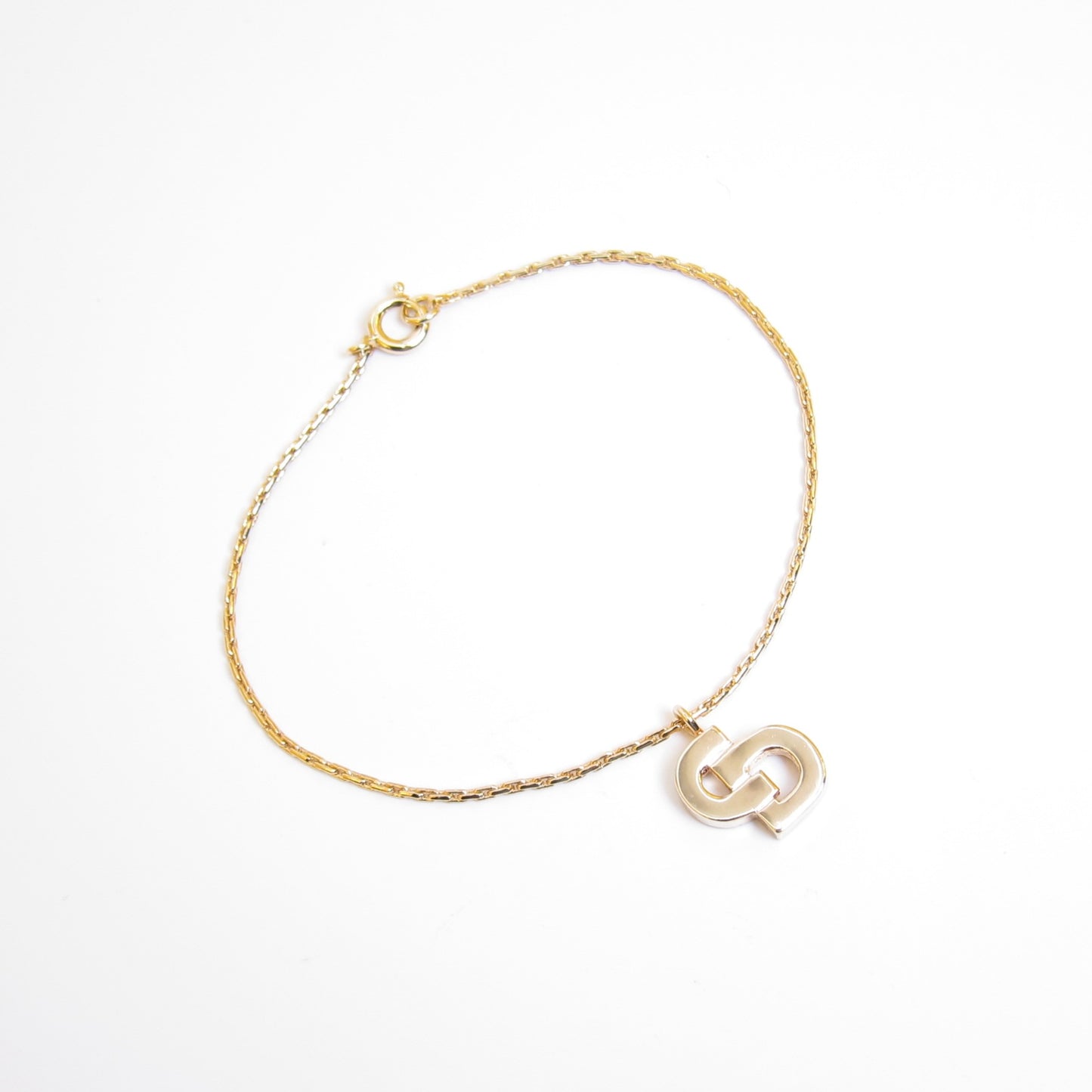 Christian Dior Vintage CD Logo Golden Bracelet