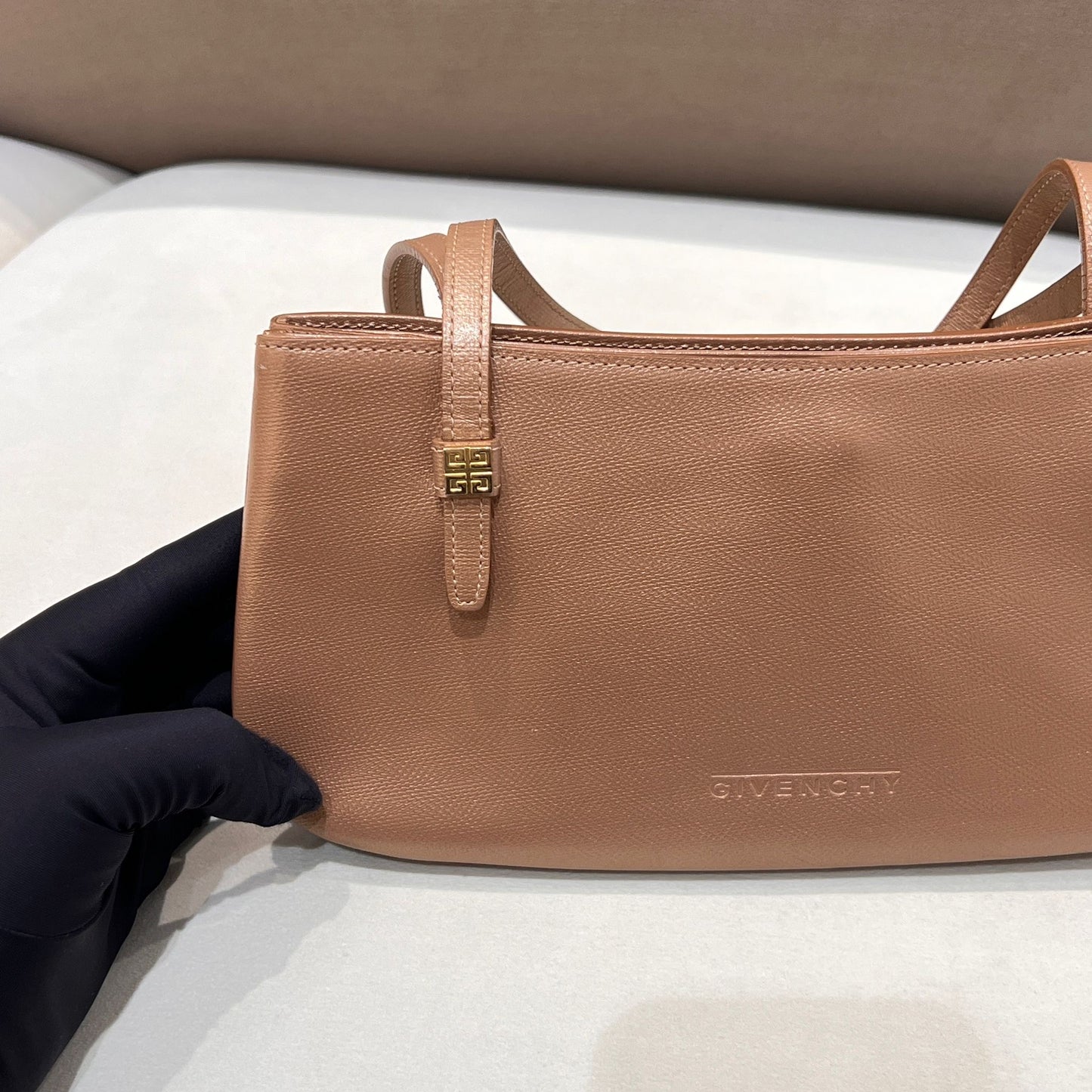 Givenchy Vintage Champagne Pink Leather Shoulder Bag