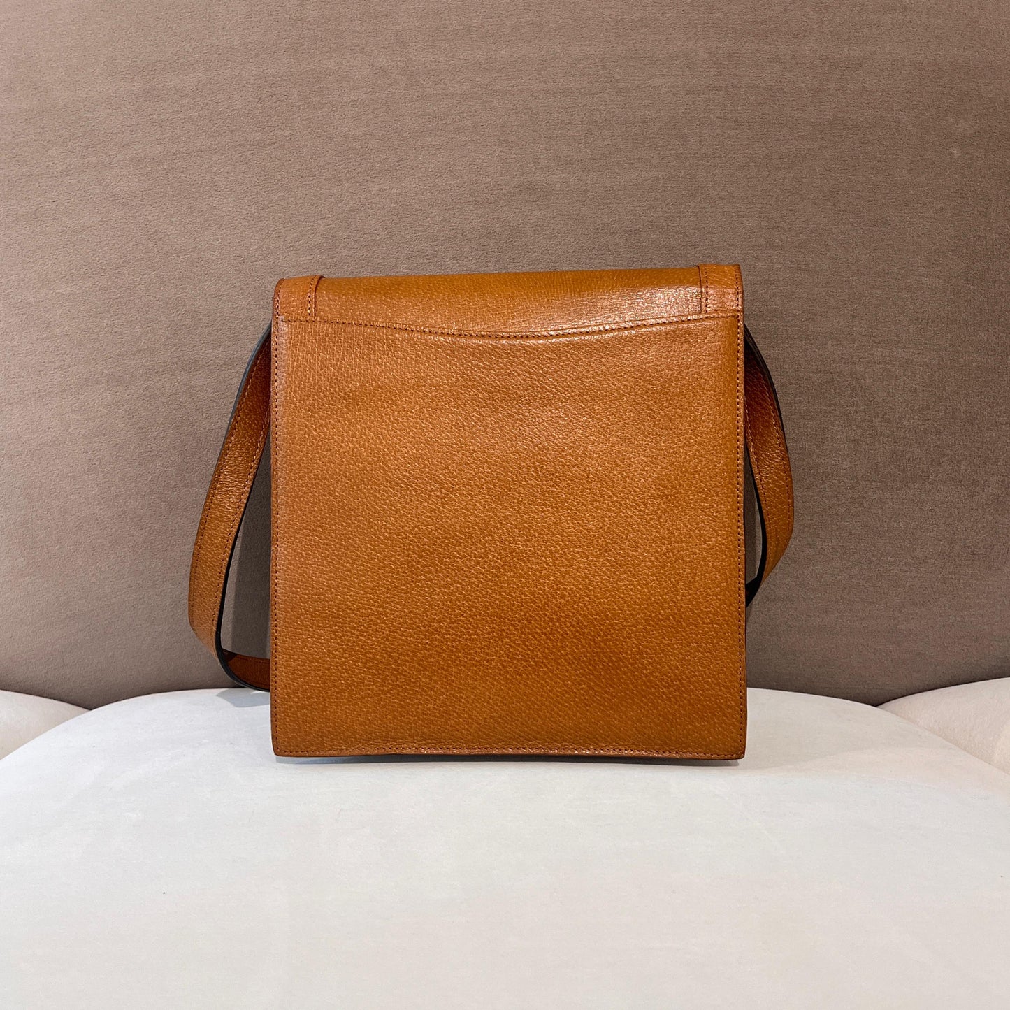 Yves Saint Laurent Vintage Camel Leather Y-Line Shoulder Bag