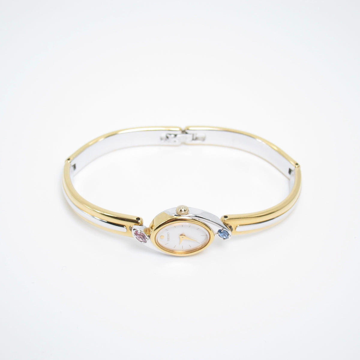 Seiko Vintage Gemstone Two Tone Bangle Watch