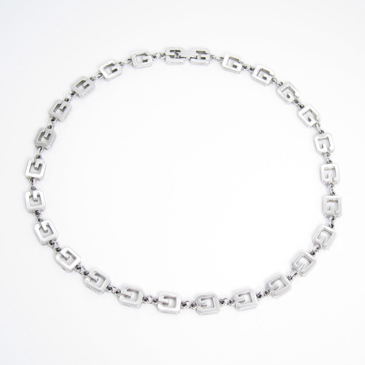Givenchy Vintage 4G Logo Silver-Tone Necklace