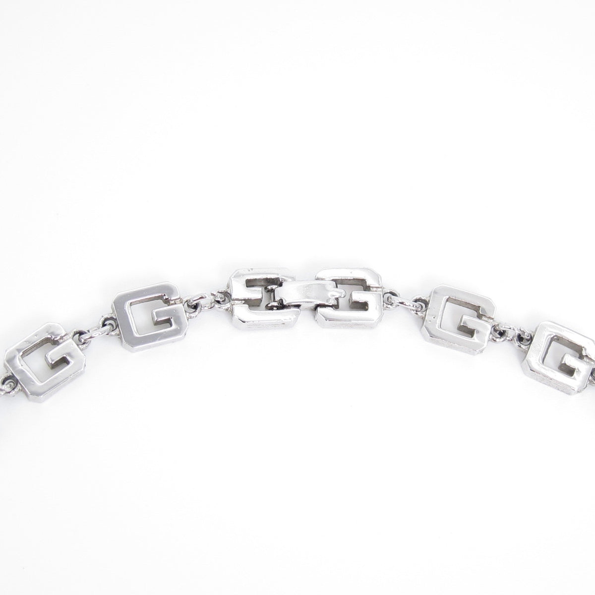 Givenchy Vintage 4G Logo Silver-Tone Necklace