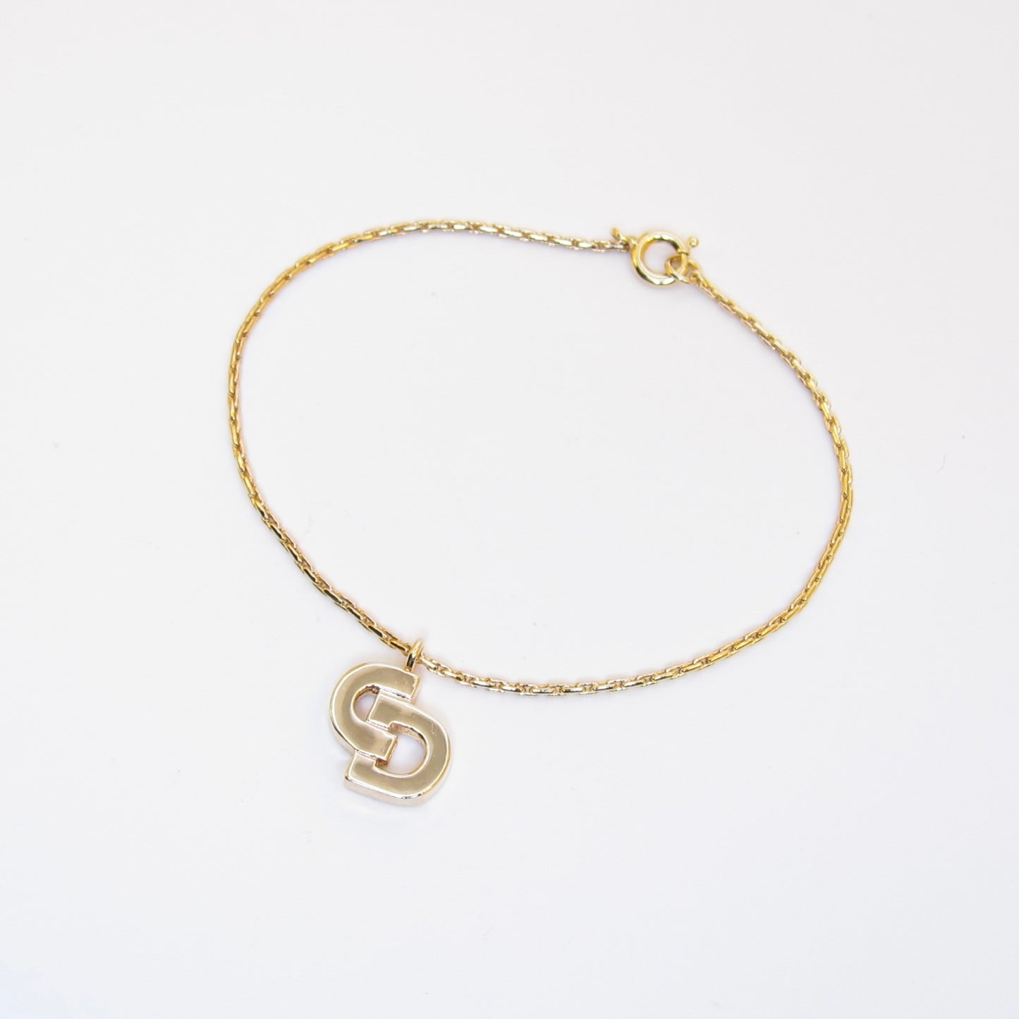 Christian Dior Vintage CD Logo Golden Bracelet