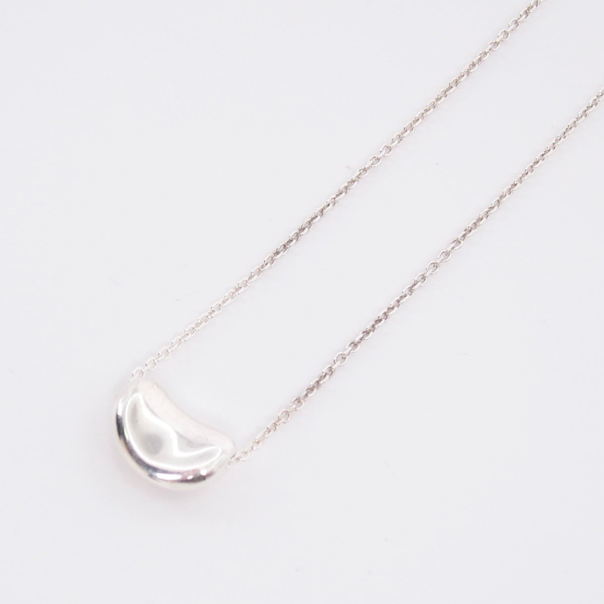 Tiffany Vintage 925 Silver Bean Pendant Necklace