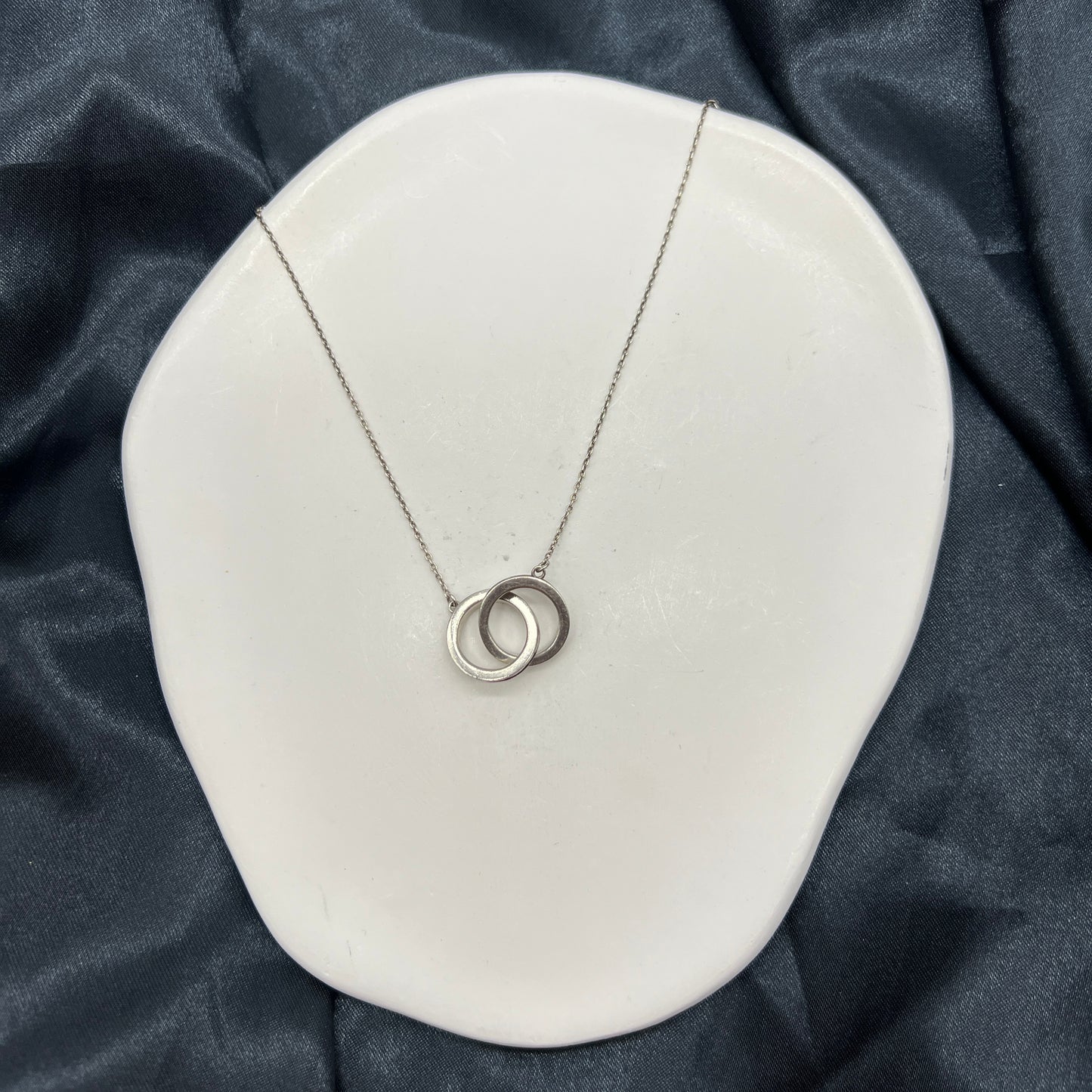 Tiffany Vintage 1837 Interlocking Circles Pendant 925 Silver Necklace