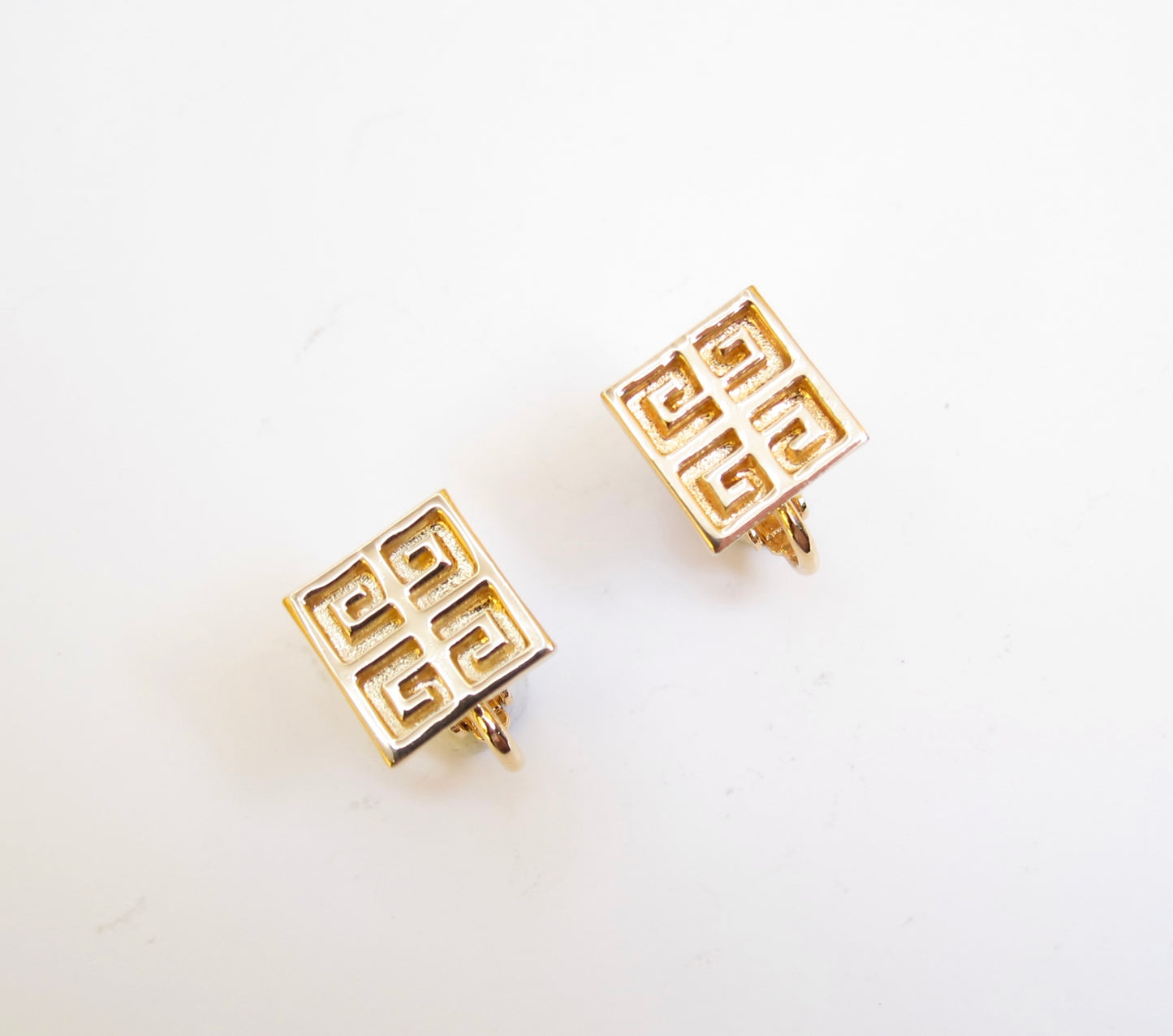 Givenchy Vintage 4G Logo Golden Clip-on Earrings