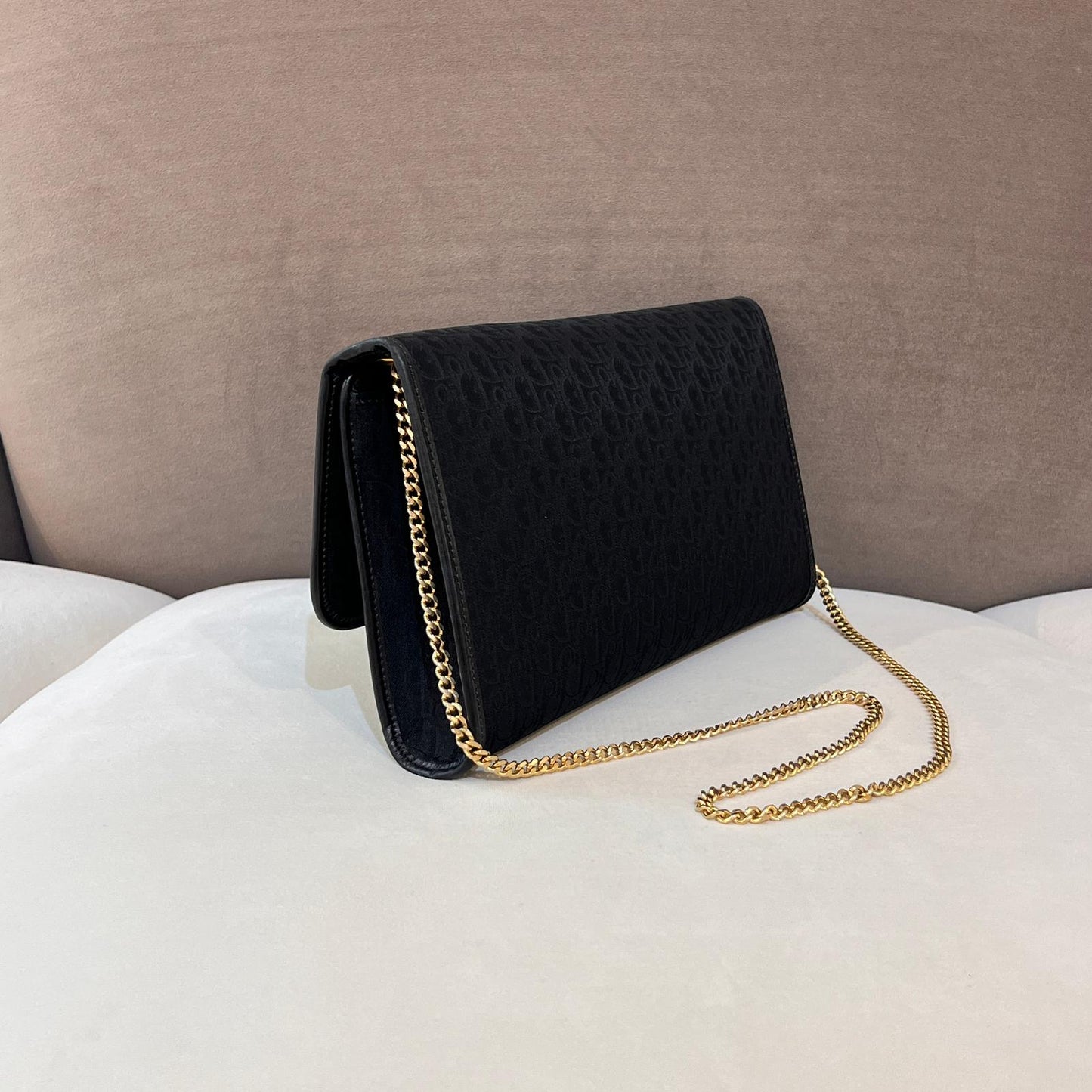 Christian Dior Vintage Trotter Chain Leather Shoulder Bag