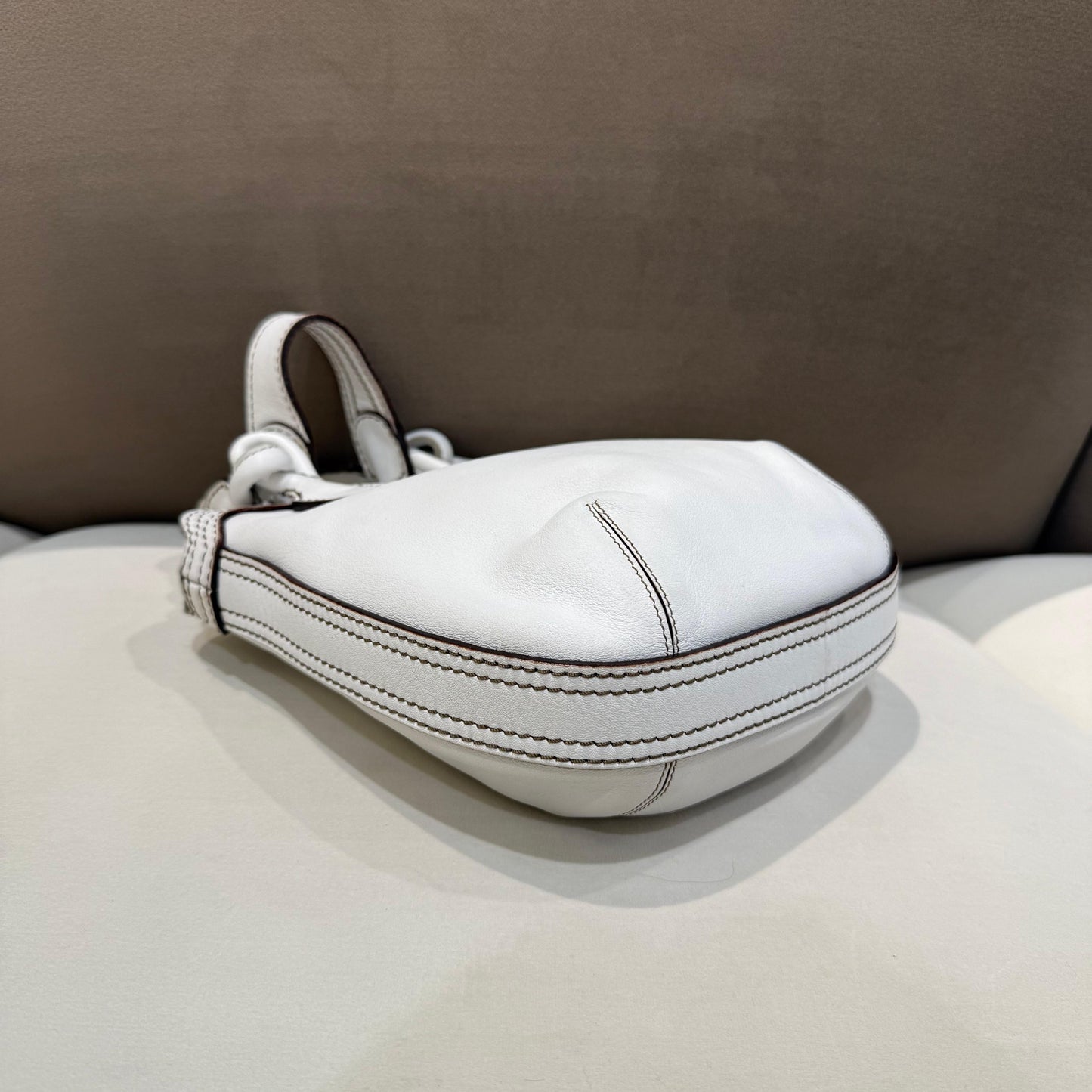 Loewe Vintage Fiesta White Leather 2-Way Handbag
