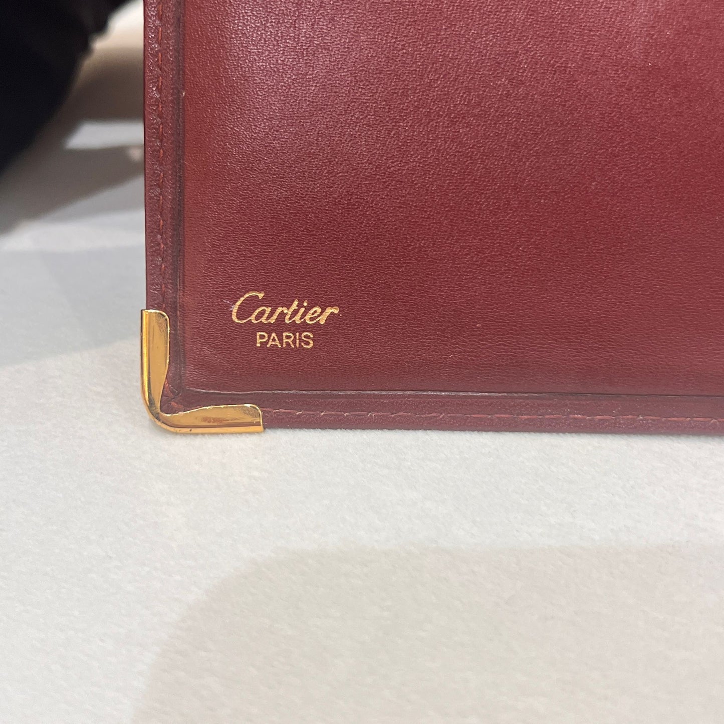 Cartier Vintage Must De Cartier Brown Leather Long Wallet With Card